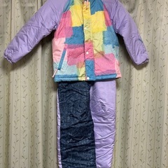 【美品】スノーウエア上下セット（サイズ=130）パープル系