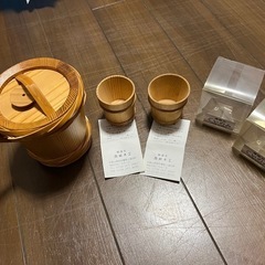 ☆西島木工 樽組み ぐいのみ 紀州杉☆ 酒樽風銚子（樽仕込）