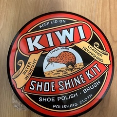 【未使用品】KIWI 缶入り　シューシャインキット　靴磨きセットの画像
