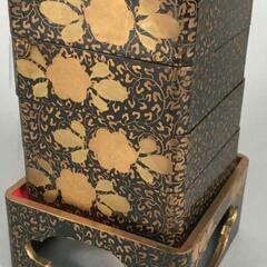 雛人形用ヴィンテージ木製重箱ミニ家具 #1970年代