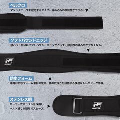 未使用品 ウエイトトレーニングベルト XXLサイズ 腰用サポーター 腹圧ベルト RITFITの画像