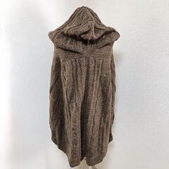 Ungrid アングリッド アルパカ混ポンチョ アウター ダークブラウン F レディースの画像