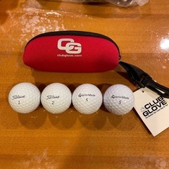 ゴルフボールとゴルフボールポーチ