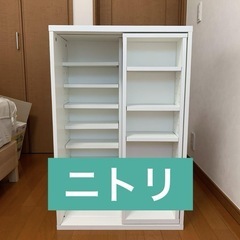 ニトリ/スライド本棚｛廃盤品｝幅55cm
の画像