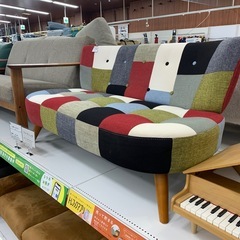 【軽トラ無料貸し出し】【2人掛けパッチワークソファー】【トレファク所沢店】 の画像