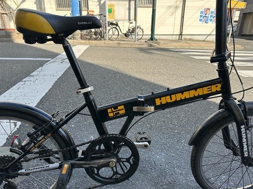 『ＳＡＬＥ　３０％』　ＨＵＭＭＥＲ　折りたたみ自転車　２０インチ　6変速　黒　配達可能