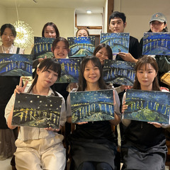 【ゴッホ/ローヌ川の星月夜（限定10名）】あなたもほろ酔い画家デビュー？！〜SAKE ART LAB.〜 - 長野市