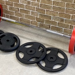 バーベルセット プレート合計70kg バー 150cm 筋トレ ...
