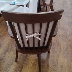 ★ジモティ割あり★  ダイニングチェア ベージュ×ブラウン H×D×W クリーニング済み MT3376の画像