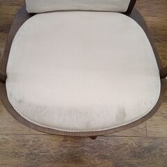 ★ジモティ割あり★  ダイニングチェア ベージュ×ブラウン H×D×W クリーニング済み MT3376の画像