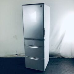 ID:rg220000 【自社配送エリア内限定】シャープ SHARP 冷蔵庫 ファミリー 中古 2022年製 5ドア 412L シルバー ファン式 右開き SJ-X415H-S  【リユース品：状態B】【送料無料】【設置費用無料】