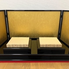 雛人形用飾り台、屏風、親王台