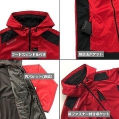 防風ストレッチフーディー デジデニム Mサイズの画像