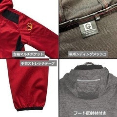 防風ストレッチフーディー デジデニム Mサイズの画像