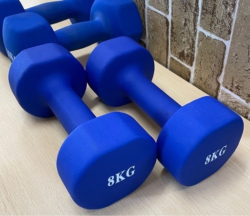 ソフトコーティング ダンベル 10kg×2 8kg×2 5kg×2 合計46kg 札幌市東区中沼町