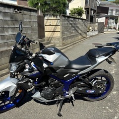 YAMAHA MT-03 黒/青 車検残R7/1月 エンジン始動動画 名変で乗れます 半額配送キャンペーン 現状渡し諸経費￥0-の画像