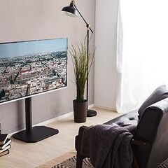 壁寄せテレビスタンド スイング式　(ロータイプ OTG BK)の画像