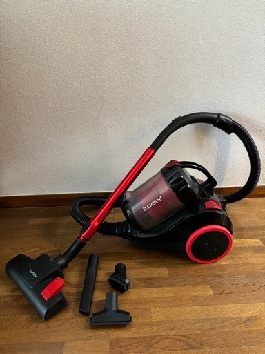 【お譲り先決定】iwoly 掃除機 超強力吸引 ハイパワー 小型 軽量 コード式 サイクロン クリーナー