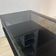 テーブル ニトリ 黒ガラス の画像