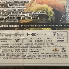DVD キングソロモンの秘宝2、リチャード・チェンバレン、シャロン・ストーンの画像
