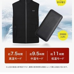 (本日の取引は割引あり)電熱ベスト ヒーターベストの画像