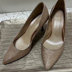 poolside 22.5 グリッターラメパンプス　7センチヒール