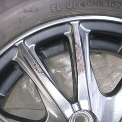 お話し中です、１５５/６５Ｒ１３　スタッドレスタイヤ、ホイール付き　２２年製造タイヤ