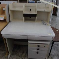 学習机　本棚 学習机 シンプル 幅95cm 高さ調節 左右入替ラック付き ( デスク 机