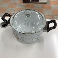 ★ジモティ割引あり★ホーロー両手鍋 ※開封済み未使用品