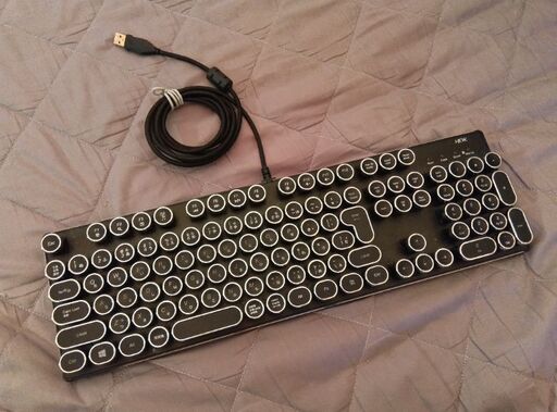 HKW タイプライター風メカニカルキーボード シルバー