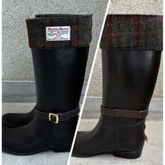 値下げ↓中古◆長靴◆レインブーツ◆しまむら◆ハリスツイード◆Ｌの画像