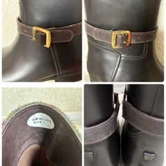 値下げ↓中古◆長靴◆レインブーツ◆しまむら◆ハリスツイード◆Ｌの画像