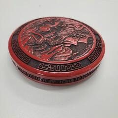 ★新品未使用★　書道具セット　赤硯箱　固形墨の画像