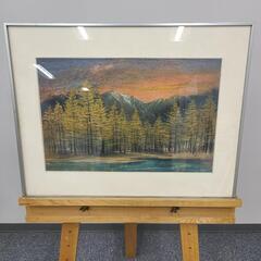 絵画　風景画　額装　P4サイズの画像