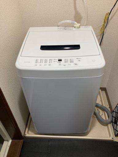 アイリスオーヤマ 洗濯機 5kg 全自動 風乾燥 部屋干しモード お急ぎコース ホワイト IAW-T504