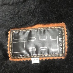 80年代　パリ製　ムートンコート　ドットボタン　　メンズ　MLサイズくらい　汚れキズ破れ無しPARIS カラー 茶色の画像