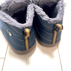 雪靴 ネイビー ショートブーツ 18cmの画像