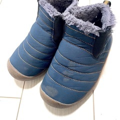 雪靴 ネイビー ショートブーツ 18cm