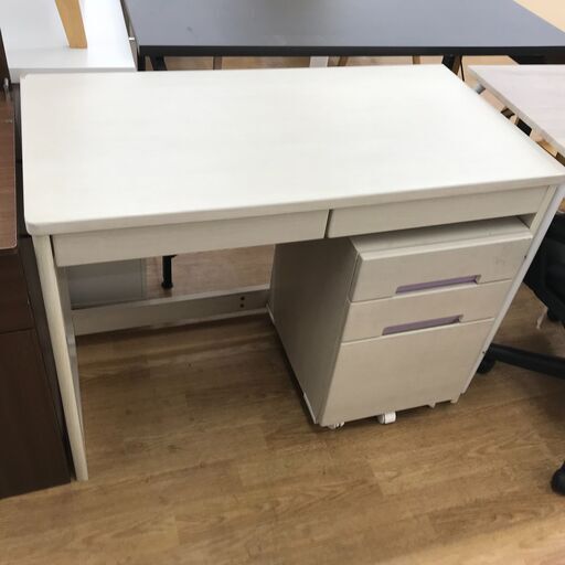 ★ジモティ割あり★ ニトリ 学習机 ホワイト H73×W100×D53 クリーニング済み KJ7547
