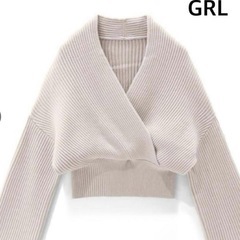 GRLグレイル☆M～L☆ライトベージュ☆肌触り気持ちいい柔らかニット☆美品の画像