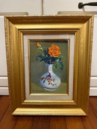 17.「花（バラ）」髙橋一善 油絵