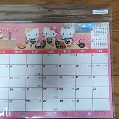 【未使用品】卓上カレンダー　キティちゃん②