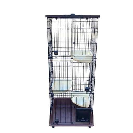 美品　3ヶ月使用　necoco キャットゲージ　3段　キャスター付き　定価35000円程