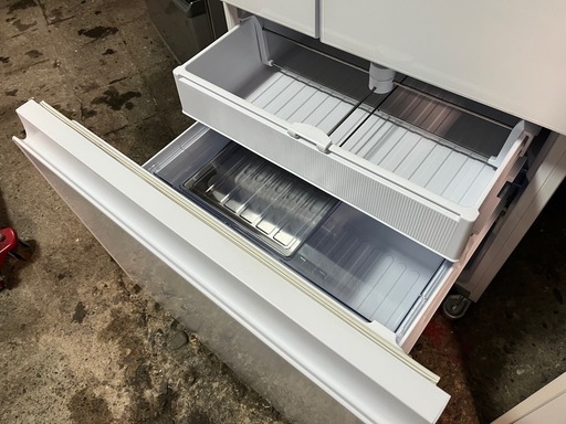 SHARP 6ドア 2020年製 冷凍冷蔵庫 502L SJ-AF50G-W 動作確認済 内部クリーニング 観音開き プラズマクラスタ