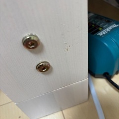 【取引成立につき受付終了】ニトリの白いセミダブルベッド+マットレス他(使用2年程度)の画像