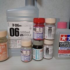 プラモデル塗装用塗料＋薄め液＋エアブラシクリーナー