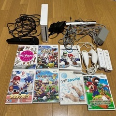 【受け渡し者確定】Wii本体➕カセット8種つき！