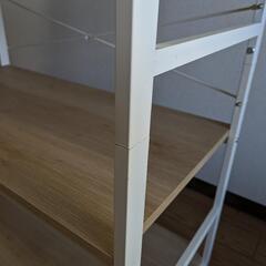 棚 シェルフ 4段　［ウッド✕ホワイト］の画像