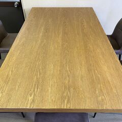 西山家具 ダイニングテーブルセット イス5脚の画像