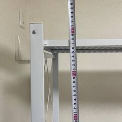 【良品】5段折り畳みラック（白）※取りに来てくれる方のみの画像